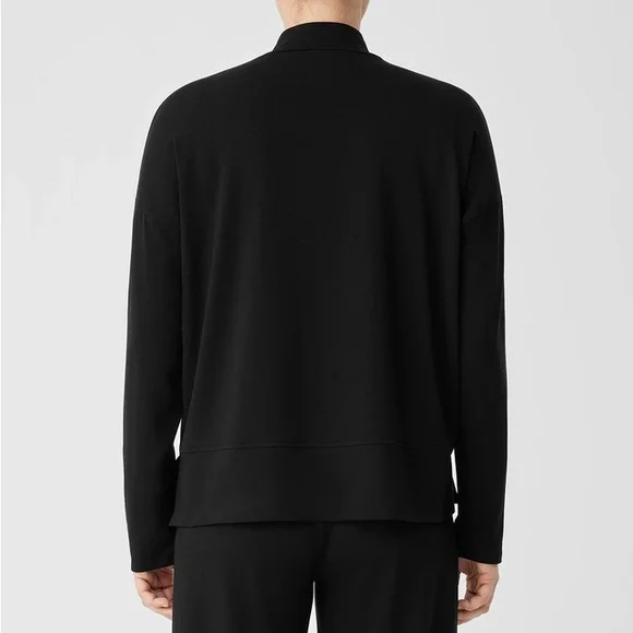 Eileen Fisher Stretch Jersey Knit Mock Neck Top - Picture 3 of 7